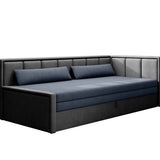Canapé &amp; Daybed 3 places Canapé-lit 3 places avec 2 coussins décoratifs et rangements, gauche ou droite