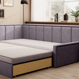 Canapé &amp; Daybed 3 places Canapé-lit 3 places avec 2 coussins décoratifs et rangements, gauche ou droite