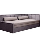 Canapé &amp; Daybed 3 places Canapé-lit 3 places avec 2 coussins décoratifs et rangements, gauche ou droite