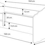 Kinderbett 70x140 & 80x160 cm mit Matratze und Schublade, Lattenrost & abnehmbarer Rausfallschutz Bett für Kinder Bett komplett Set Bed Rausfallschutz Kinderbett Jugendbett Einzelbett Komplettbett