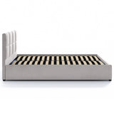 Lit rembourré 140x200 | 160x200 cm avec espace de rangement et sommier à lattes en métal Lit double avec coffre de lit hydraulique Lit rembourré Lit coffre Cadre de lit stable