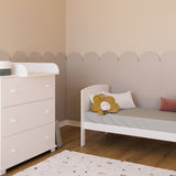 Babybett Kinderbett 70x140 cm mit Matratze umbaubares Gitterbett höhenverstellbar | baby bed weiss Made in Europe 140x70