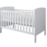 Babybett Kinderbett 70x140 cm mit Matratze umbaubares Gitterbett höhenverstellbar | baby bed weiss Made in Europe 140x70
