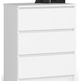 Kommode mit drei Schubladen 60 cm breit, Wohnzimmer, Schlafzimmer, Flur, Schrank, Sideboard, Highboard, viel Stauraum