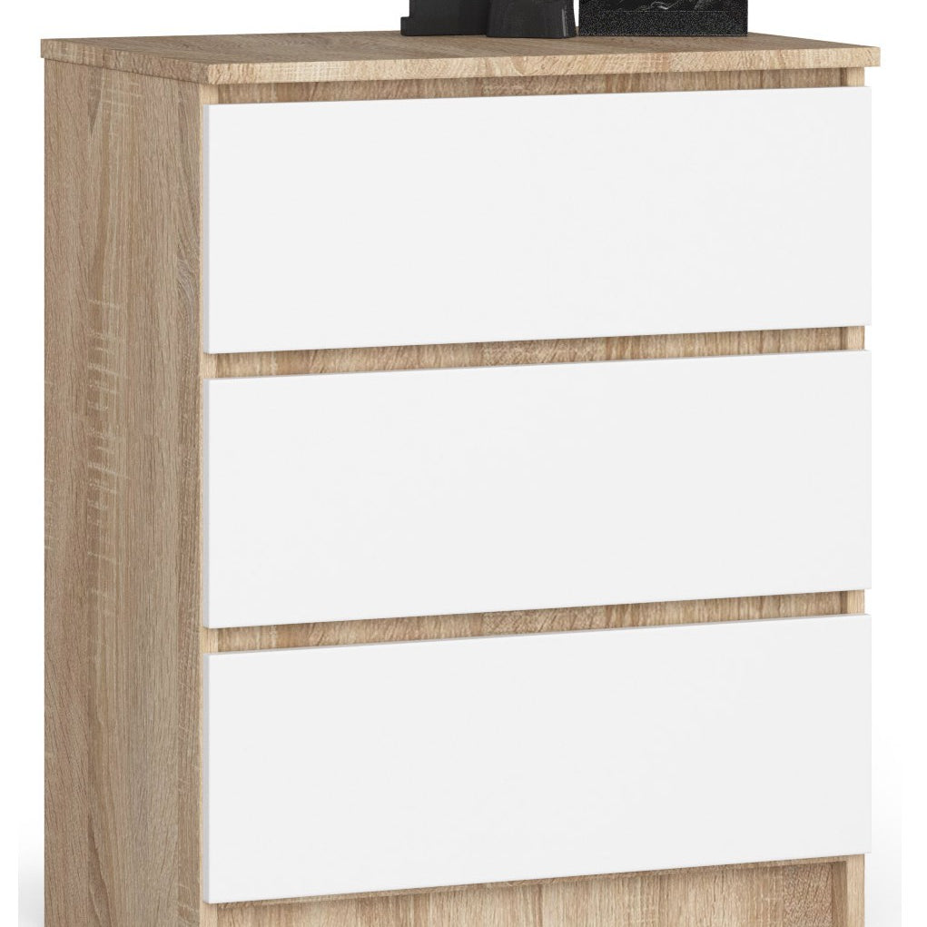 Commode avec trois tiroirs de 60 cm de large, salon, chambre, couloir, placard, buffet, buffet haut, beaucoup d'espace de rangement.