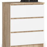 Kommode mit drei Schubladen 60 cm breit, Wohnzimmer, Schlafzimmer, Flur, Schrank, Sideboard, Highboard, viel Stauraum