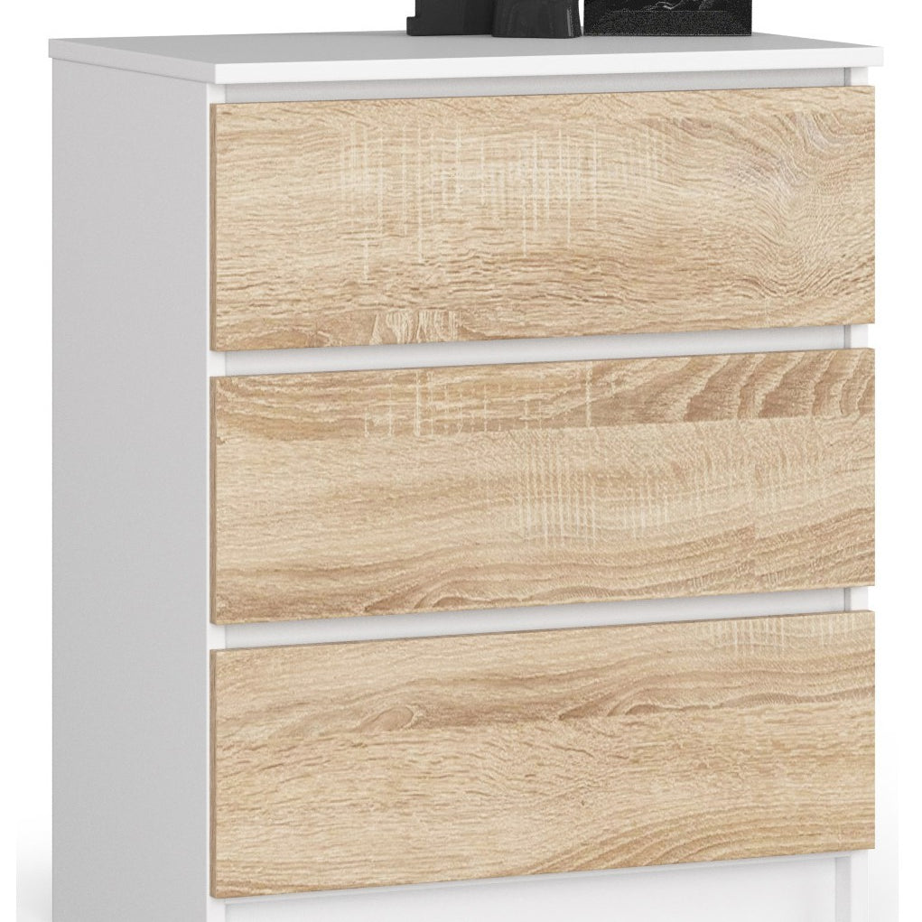 Commode avec trois tiroirs de 60 cm de large, salon, chambre, couloir, placard, buffet, buffet haut, beaucoup d'espace de rangement.