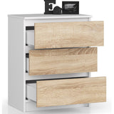 Kommode mit drei Schubladen 60 cm breit, Wohnzimmer, Schlafzimmer, Flur, Schrank, Sideboard, Highboard, viel Stauraum