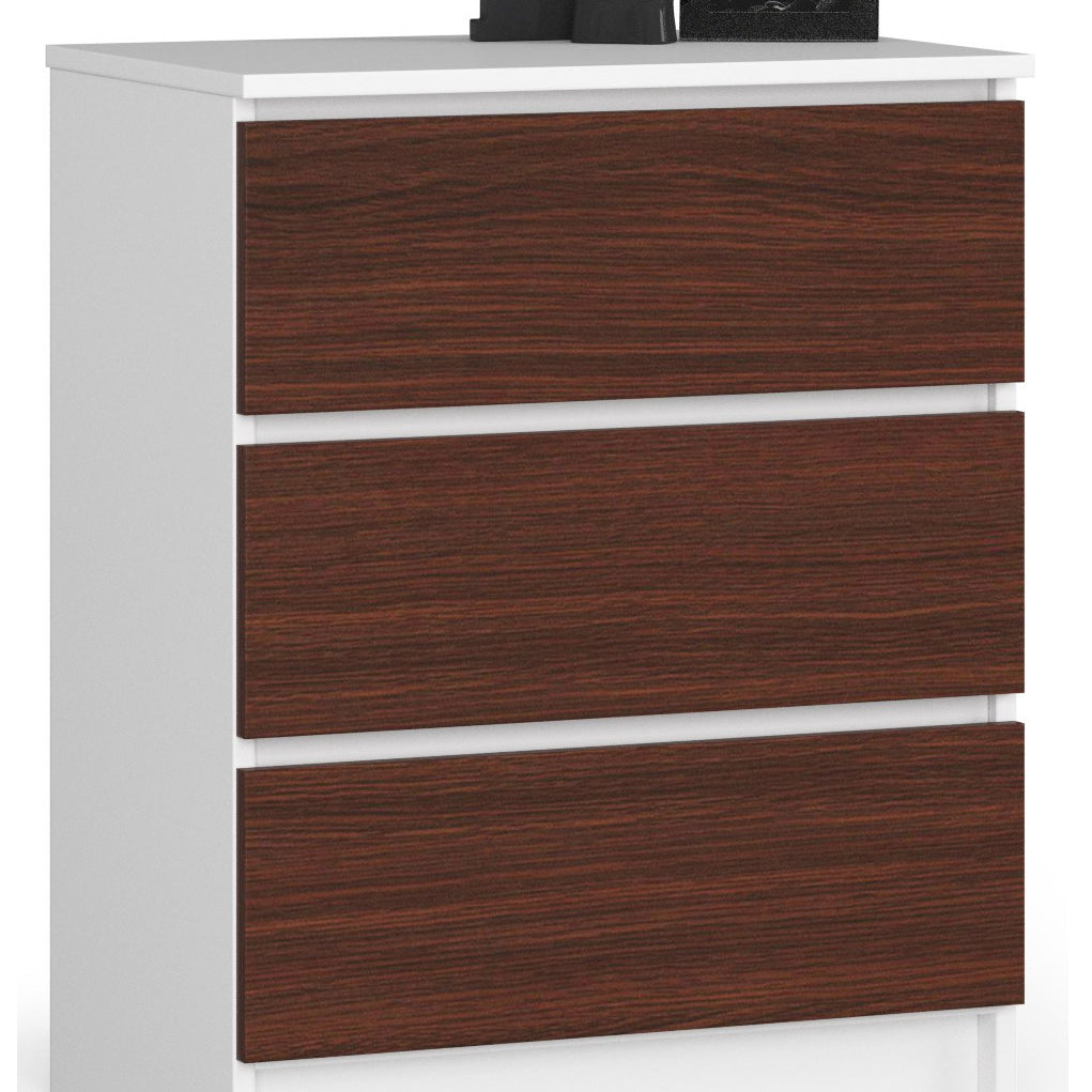Commode avec trois tiroirs de 60 cm de large, salon, chambre, couloir, placard, buffet, buffet haut, beaucoup d'espace de rangement.