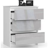 Kommode mit drei Schubladen 60 cm breit, Wohnzimmer, Schlafzimmer, Flur, Schrank, Sideboard, Highboard, viel Stauraum