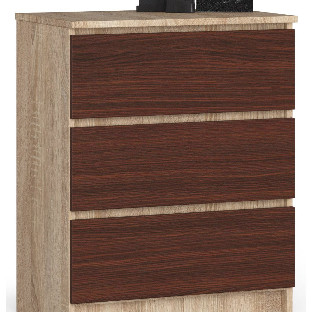 Commode avec trois tiroirs de 60 cm de large, salon, chambre, couloir, placard, buffet, buffet haut, beaucoup d'espace de rangement.