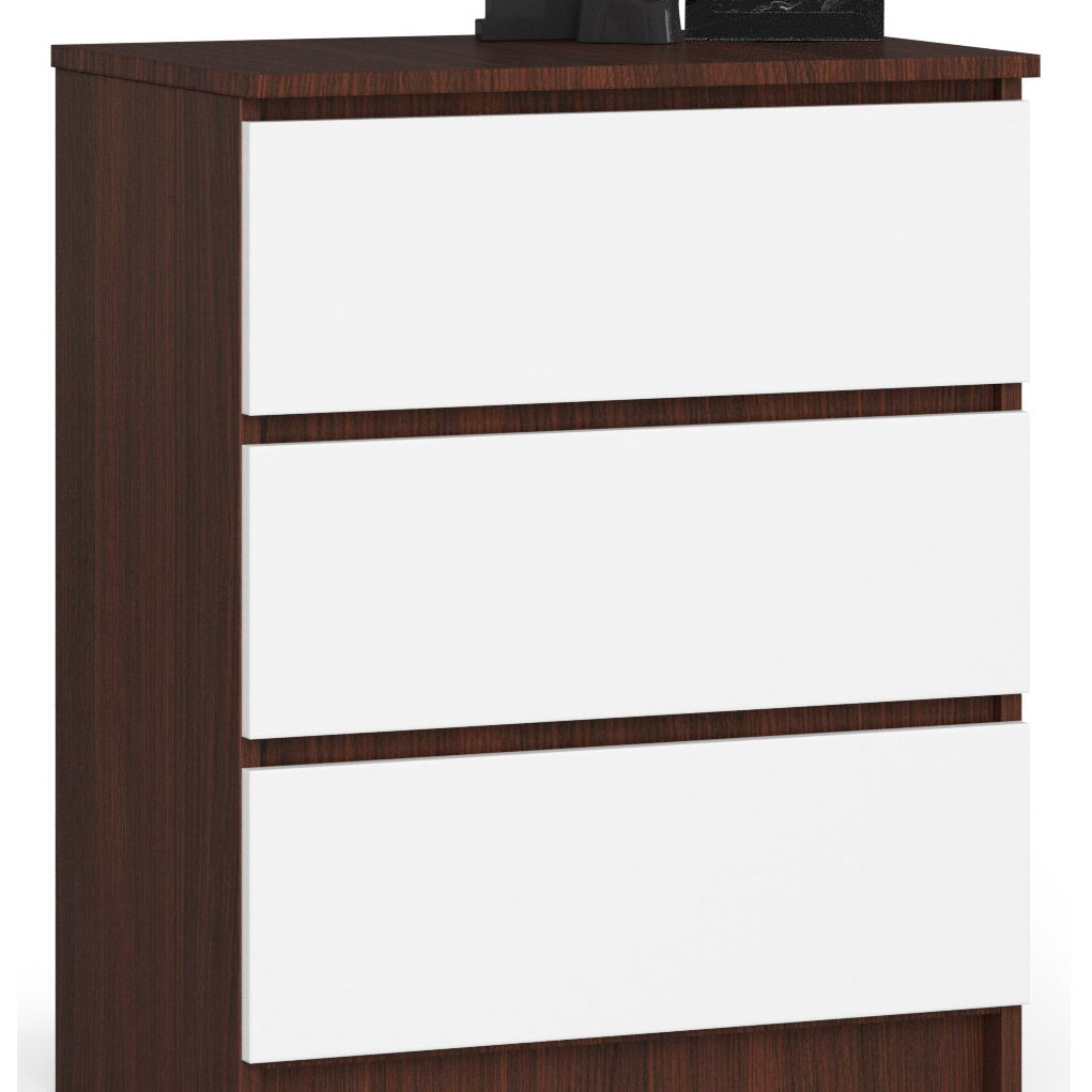 Commode avec trois tiroirs de 60 cm de large, salon, chambre, couloir, placard, buffet, buffet haut, beaucoup d'espace de rangement.