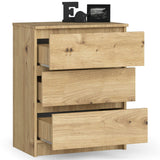 Kommode mit drei Schubladen 60 cm breit, Wohnzimmer, Schlafzimmer, Flur, Schrank, Sideboard, Highboard, viel Stauraum