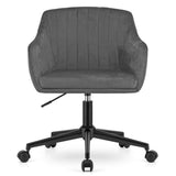 Chaise pivotante avec hauteur d'assise réglable, design ergonomique pour les home studios et les chambres d'enfants, avec structure en métal durable à 5 bras sur roulettes, parfaite pour des heures d'utilisation