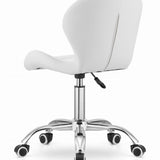 Chaise pivotante chaise de bureau chaise de bureau rembourrée en simili cuir ou velours | Réglable en hauteur avec siège ergonomique