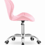 Chaise pivotante chaise de bureau chaise de bureau rembourrée en simili cuir ou velours | Réglable en hauteur avec siège ergonomique