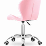 Chaise pivotante chaise de bureau chaise de bureau rembourrée en simili cuir ou velours | Réglable en hauteur avec siège ergonomique