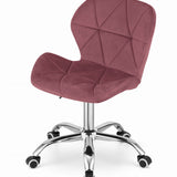 Chaise pivotante chaise de bureau chaise de bureau rembourrée en simili cuir ou velours | Réglable en hauteur avec siège ergonomique