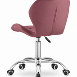 Chaise pivotante chaise de bureau chaise de bureau rembourrée en simili cuir ou velours | Réglable en hauteur avec siège ergonomique