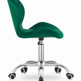 Chaise pivotante chaise de bureau chaise de bureau rembourrée en simili cuir ou velours | Réglable en hauteur avec siège ergonomique