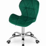 Chaise pivotante chaise de bureau chaise de bureau rembourrée en simili cuir ou velours | Réglable en hauteur avec siège ergonomique