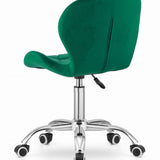 Chaise pivotante chaise de bureau chaise de bureau rembourrée en simili cuir ou velours | Réglable en hauteur avec siège ergonomique