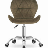 Chaise pivotante chaise de bureau chaise de bureau rembourrée en simili cuir ou velours | Réglable en hauteur avec siège ergonomique