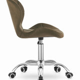 Chaise pivotante chaise de bureau chaise de bureau rembourrée en simili cuir ou velours | Réglable en hauteur avec siège ergonomique