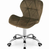 Chaise pivotante chaise de bureau chaise de bureau rembourrée en simili cuir ou velours | Réglable en hauteur avec siège ergonomique
