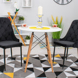 Chaise de salle à manger, chaise de cuisine, chaise de bureau, siège en velours avec pieds en métal noir, charge de siège de 120 kg, siège ergonomique confortable rembourré en velours doux, pieds noirs