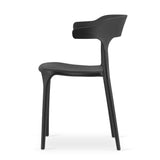 Chaise de salle à manger, chaise de cuisine, chaise de bureau, matériau du siège en polypropylène durable, adapté au salon, au bureau, à la cuisine et à la salle à manger, charge de siège de 120 kg, siège noir confortable, pieds noirs