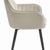 Chaise de salle à manger, chaise de cuisine, chaise de bureau, siège en velours avec pieds en métal noir, charge de siège de 120 kg, chaise de bureau confortable, pieds noirs