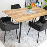 Chaise de salle à manger, chaise de cuisine, chaise de bureau, chaise ergonomique, rembourrée en velours, parfaite pour le salon, le bureau, la chambre ou la salle à manger, charge maximale 120 kg pieds en métal noir