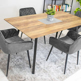 Chaise de salle à manger, chaise de cuisine, chaise de bureau, chaise ergonomique, rembourrée en velours, parfaite pour le salon, le bureau, la chambre ou la salle à manger, charge maximale 120 kg pieds en métal noir