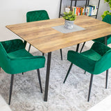 Chaise de salle à manger, chaise de cuisine, chaise de bureau, chaise ergonomique, rembourrée en velours, parfaite pour le salon, le bureau, la chambre ou la salle à manger, charge maximale 120 kg pieds en métal noir
