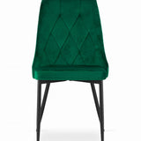 Chaise de salle à manger, chaise de cuisine, chaise de bureau, pieds rembourrés et en métal, parfaite pour le salon, le bureau à domicile, le bureau et la chambre, charge maximale 120 kg