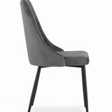 Chaise de salle à manger, chaise de cuisine, chaise de bureau, pieds rembourrés et en métal, parfaite pour le salon, le bureau à domicile, le bureau et la chambre, charge maximale 120 kg