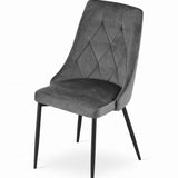 Chaise de salle à manger, chaise de cuisine, chaise de bureau, pieds rembourrés et en métal, parfaite pour le salon, le bureau à domicile, le bureau et la chambre, charge maximale 120 kg