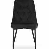 Chaise de salle à manger, chaise de cuisine, chaise de bureau, pieds rembourrés et en métal, parfaite pour le salon, le bureau à domicile, le bureau et la chambre, charge maximale 120 kg