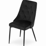 Chaise de salle à manger, chaise de cuisine, chaise de bureau, pieds rembourrés et en métal, parfaite pour le salon, le bureau à domicile, le bureau et la chambre, charge maximale 120 kg