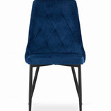 Chaise de salle à manger, chaise de cuisine, chaise de bureau, pieds rembourrés et en métal, parfaite pour le salon, le bureau à domicile, le bureau et la chambre, charge maximale 120 kg