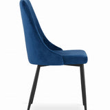 Chaise de salle à manger, chaise de cuisine, chaise de bureau, pieds rembourrés et en métal, parfaite pour le salon, le bureau à domicile, le bureau et la chambre, charge maximale 120 kg