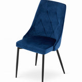Chaise de salle à manger, chaise de cuisine, chaise de bureau, pieds rembourrés et en métal, parfaite pour le salon, le bureau à domicile, le bureau et la chambre, charge maximale 120 kg