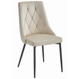 Chaise de salle à manger, chaise de cuisine, chaise de bureau, pieds rembourrés et en métal, parfaite pour le salon, le bureau à domicile, le bureau et la chambre, charge maximale 120 kg