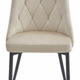 Chaise de salle à manger, chaise de cuisine, chaise de bureau, pieds rembourrés et en métal, parfaite pour le salon, le bureau à domicile, le bureau et la chambre, charge maximale 120 kg