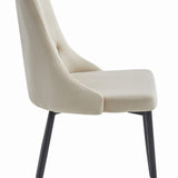 Chaise de salle à manger, chaise de cuisine, chaise de bureau, pieds rembourrés et en métal, parfaite pour le salon, le bureau à domicile, le bureau et la chambre, charge maximale 120 kg