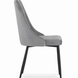 Chaise de salle à manger, chaise de cuisine, chaise de bureau, pieds rembourrés et en métal, parfaite pour le salon, le bureau à domicile, le bureau et la chambre, charge maximale 120 kg