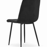 Esszimmerstuhl Wohnzimmerstuhl Stuhl mit Velours-Sitz mit schwarzen Metallbeinen, ergonomisch, ideal für Wohnzimmer, Büro, Schlafzimmer oder Esszimmer, maximale Belastung: 120 kg