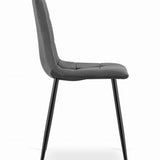 Chaise de salle à manger chaise de salon avec assise en velours et pieds en métal noir, idéale pour le salon, le bureau, le bureau et la chambre Capacité de charge de 120 kg