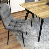 Chaise de salle à manger chaise de salon avec assise en velours et pieds en métal noir, idéale pour le salon, le bureau, le bureau et la chambre Capacité de charge de 120 kg